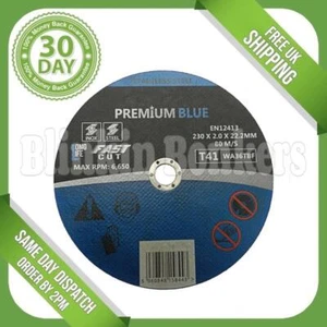 PREMIUM 9" METAL STEEL FLAT CUTTING DISCS 230MM FOR ANGLE GRINDER CUTTER BLADE - Picture 1 of 12