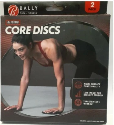 Bally Total Fitness скользящие основные диски упаковка 2 шт. ЧЕРНЫЕ НОВЫЕ - Изображение 1 из 4