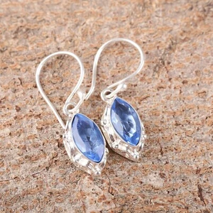 Tanzanite Gemstone 925 Sterling Silver Earring Handmade jewelry Earring Gift - Imagen 1 de 3