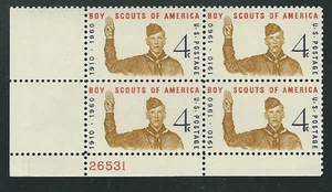 Scott #1145...4 Cent...Boy Scouts of America...Plate Block - Picture 1 of 1