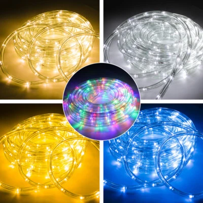 10m-50m LED Lichterschlauch Kaltweiß Außen/Innen Lichterkette Lichtschlauch - Bild 1 von 4