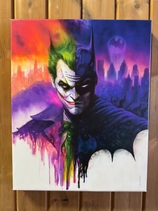 Batman and Joker Canvas Wall Art , Batman Joker Poster Print, Movie Wall Art. - Picture 1 of 5