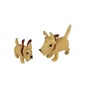 Celluloid Scottish Terrier Dog & Puppy - Japan - Picture 1 of 11