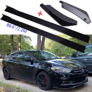 Alerón divisor de labios de parachoques trasero Canard + faldones laterales para Dodge Dart 2013-2016 - Imagen 1 de 13