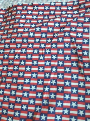 Tela de Costura Vintage Años 90 Tradiciones Patrióticas Estrellas y Rayas 1ydx45" Algodón Foto 1 de 4
