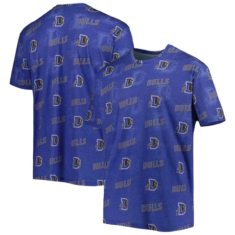 Men's Royal Durham Bulls Allover Print Crafted T-Shirt Cover
