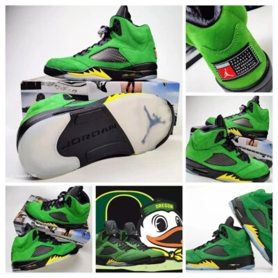 Air Jordan 5 SE Oregon EE. UU. 13 Para hombres Verde/Negro/Amarillo Nike Retro CK6631 307 NUEVO EN CAJA Foto 1 de 4