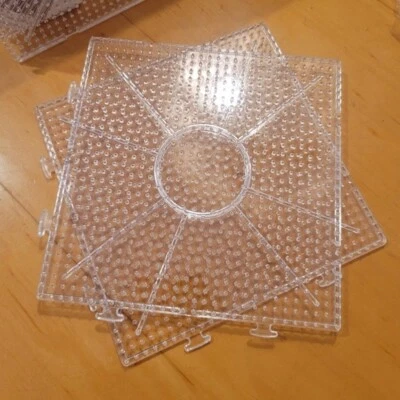 Lote de 10 tableros de cuentas de fusibles transparentes cuadrados grandes 5 mm clavijas plástico 3D rompecabezas Foto 1 de 4
