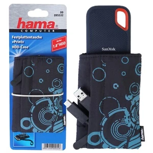 Hama Universal Festplatten-Tasche Case Hülle 1,8" externe HDD SSD PC Notebook TV - Bild 1 von 5