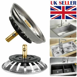 Kitchen Waste Stainless Steel Sink Strainer Plug Drain Filter Basket Drainer - Picture 1 of 11