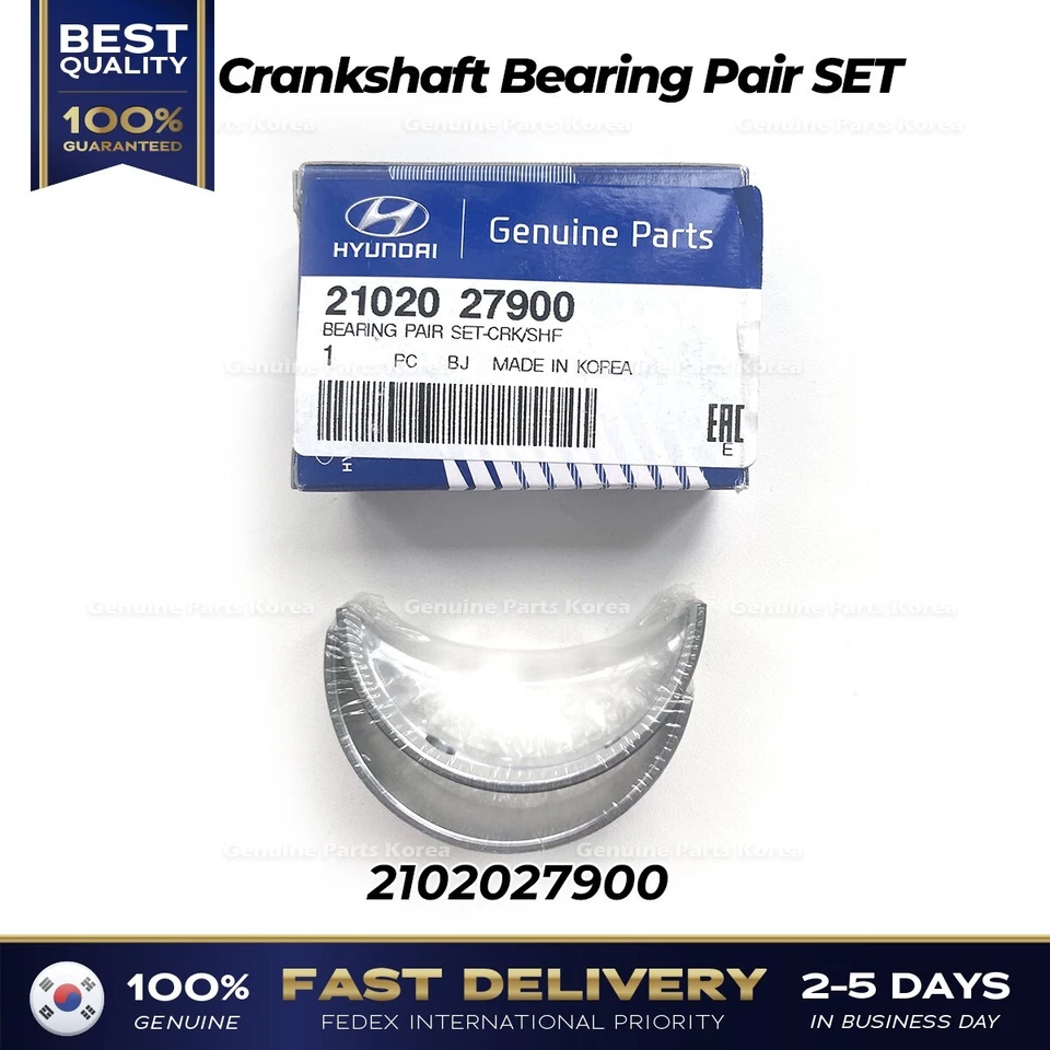 ⭐Genuine⭐ Crankshaft Bearing Pair SET 2102027900 for Hyundai Accent Sonata - Изображение 1 из 1