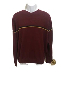 AMERICAN EAGLE OUTFITTERS SWEATER MEN'S BURGUNDY WOOL BLEND PULLOVER - SIZE L - Picture 1 of 4