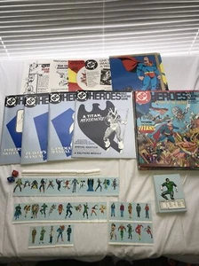 Vintage 1985 DC Heroes Role Playing Game RPG Box Set w Manuals Screen Characters - Picture 1 of 11