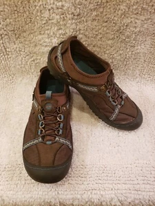 J-41 Jeep Engineered Traction Sole Women 7 Brown Blue Trail Ready  Sneaker Shoes - Picture 1 of 9