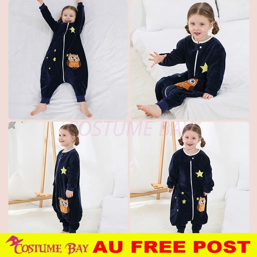 Saco de dormir de lana animal para niños con pierna búho pato oso polar rosa unicono pingüino  Foto 1 de 1