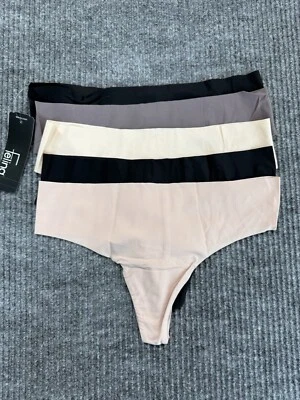 Felina 内衣女士中号 5 件装丁字裤全新缎面 — 第 1/4 张图片