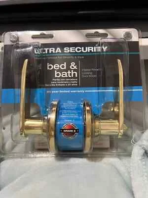 Ultra Seguridad, Cama y Baño Interior Privacidad Bloqueo Puerta Perilla Latón, Parte 44467 Foto 1 de 2