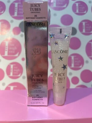 Brilho labial hidratante ultra brilhante Lancome Juicy Tubes #20 CONFETE DE ANIVERSÁRIO - NOVO NA CAIXA - Imagem 1 de 4