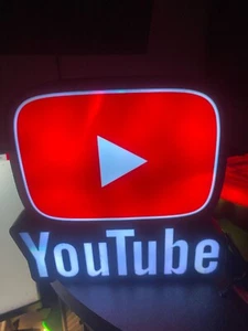 Caja de luz LED YouTube caja de luz USB alimentado letrero impreso en 3D 10x9x3 - Imagen 1 de 7