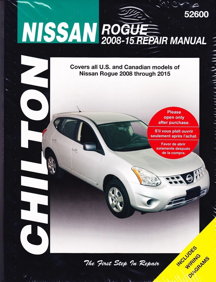 Nissan Rogue Chilton 2008-2015 servicio de reparación taller manual libro 22040 Foto 1 de 1