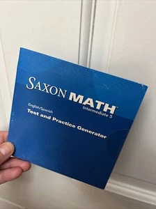 saxon math intermediate 5, TEST and PRACTICE GENERATOR cd-rom English/Spanish - Picture 1 of 2
