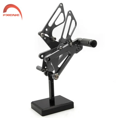 Juego trasero gris reposapiés pedales clavija para Triumph DAYTONA 675 2011-2013 2012 Foto 1 de 4