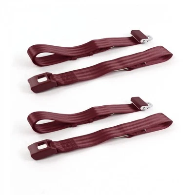 Kit de cinturón de seguridad Early Cars 1935-1940 estándar 2pt Burgandy Lap Bucket - 2 cinturones  Foto 1 de 4