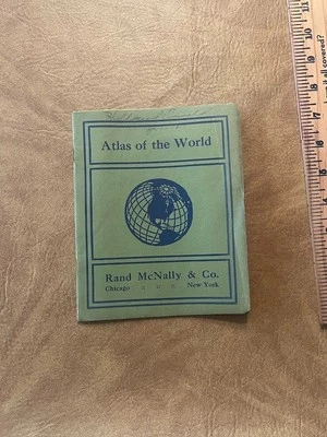 Folleto de libro pequeño Rand McNally Atlas del mundo 1917 de colección Foto 1 de 4