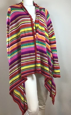 Cárdigan LAUREN RALPH LAUREN Arco Iris Serape Manta Frente Abierto Mezcla L/XL Foto 1 de 4