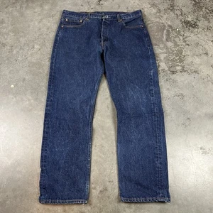 Jeans vintage Levis 501 para hombre 38x32 azul botón mosca EE. UU. 90 usados - Imagen 1 de 22
