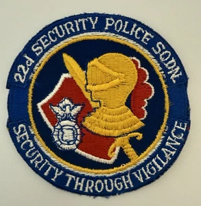 Parche de hombro UA Air Force 22d policía de seguridad SQDN - Imagen 1 de 5