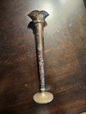 Jarrón Cartier de plata esterlina con peso Art Nouveau Deco trompeta #289 Foto 1 de 4