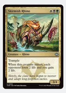 Skirmish Rhino | MTG TDM Tarkir Dragonstorm | Abzan Trample Drain Life | NEW NM - Picture 1 of 3