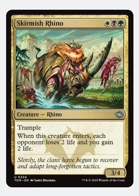 Skirmish Rhino | MTG TDM Tarkir Dragonstorm | Abzan Trample Drain Life | NEW NM - Image 1 of 3