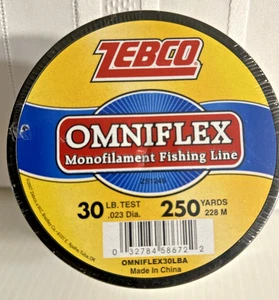Zebco Omniflex Monofilament Fishing Line 30-Pound Tested 250 YDs New Pkg - Picture 1 of 4