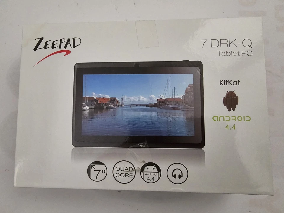 Tablet ZEEPAD 7.0 Android Negra Probada Funcionando 4.4 KitKat 7DRK-Q Cuatro Núcleos Foto 1 de 4