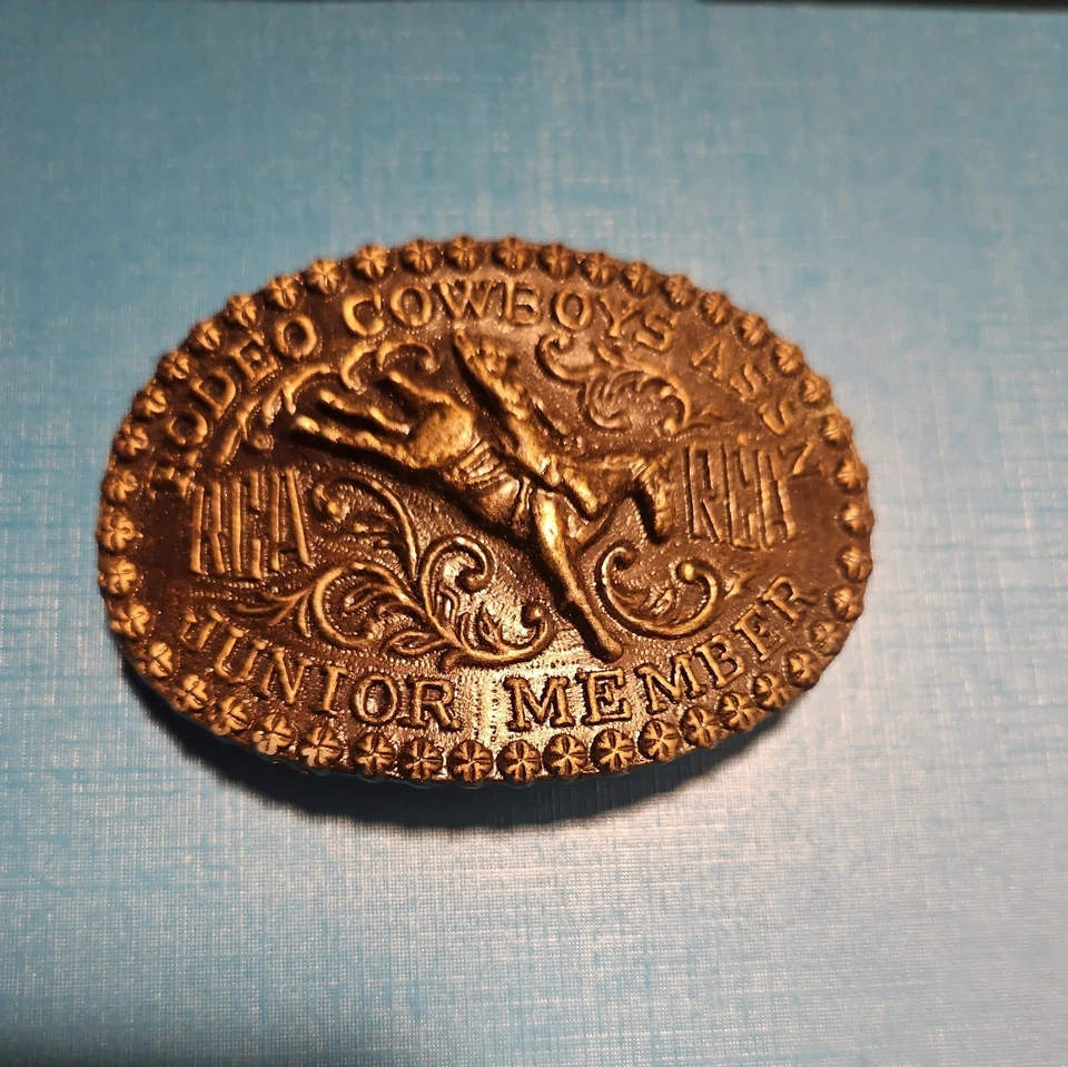 SUPER RARE~BOXED~1958~Rodeo Cowboys Association~Junior Member~R.C.A~Belt Buckle - Image 1 of 4