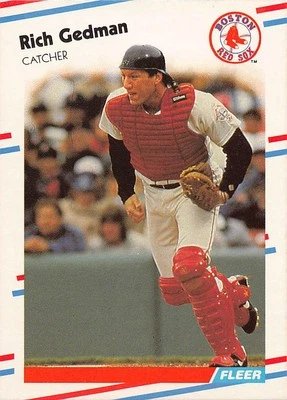 Rich Gedman 1988 Fleer 353 Boston Red Sox BASEBALL Card - Image 1 of 2