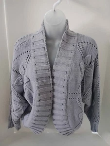 Suéter Bolero Sydeny Easton Púrpura Estilo Lavanda Frente Abierto Para Mujer XL Nuevo - Imagen 1 de 15