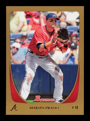 Bowman #149 Martin Prado Gold Atlanta Braves 2011 Foto 1 de 2