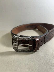 HOOEY Men's Ranchero Tapered Genuine Leather Western Belt 32 - Picture 1 of 9