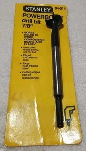O4-014 STANLEY 7/8" POWERBORE DRILL BIT "1986 VINTAGE " USA ๐บ๐ธ - Picture 1 of 5