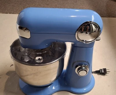Cuisinart Precision Master 5.5 Qt. Stand Mixer Periwinkle Blue with attachments  - Image 1 of 3