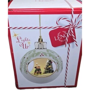 Lenox Holiday Lighted Elf Ornament Open Box Lenox Lit Ornaments Elf - Picture 1 of 4