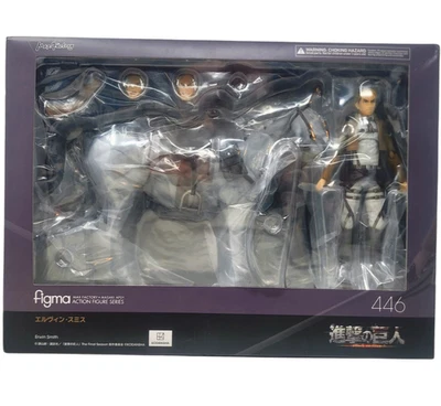 Figura de acción Max Factory 446 figma Erwin Smith Attack On Titan caja tiene daños Foto 1 de 4