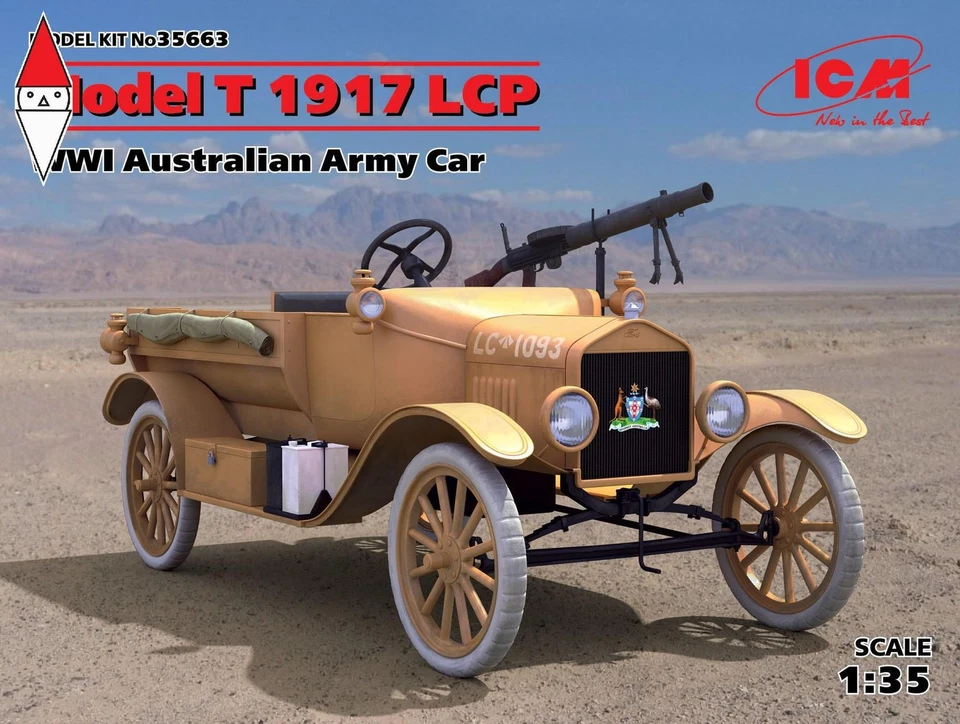 ICM 1/35 MODEL T 1917 LCP WWI AUSTRALIAN ARMY CAR - Immagine 1 di 1