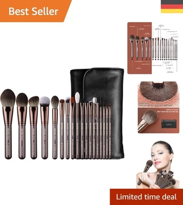 18-teiliges Make-up Pinsel Set im stilvollen Etui für alle Hauttöne und Stile - Bild 1 von 4