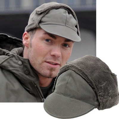 Original Bw Bundeswehr Bonnet D'Hiver Olive Chapeau Casquette TL Produit Neuf - Photo 1/3