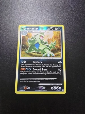 Pokemon Card TCG  Tyranitar (17/123) Rare Reverse Holo Mysterious Treasures NM - Image 1 of 3