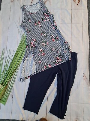 Beach Time Kleid Shirtkleid gemustert Leggings Gr. 40/42 bis 48/50 (7 725) NEU - Bild 1 von 4